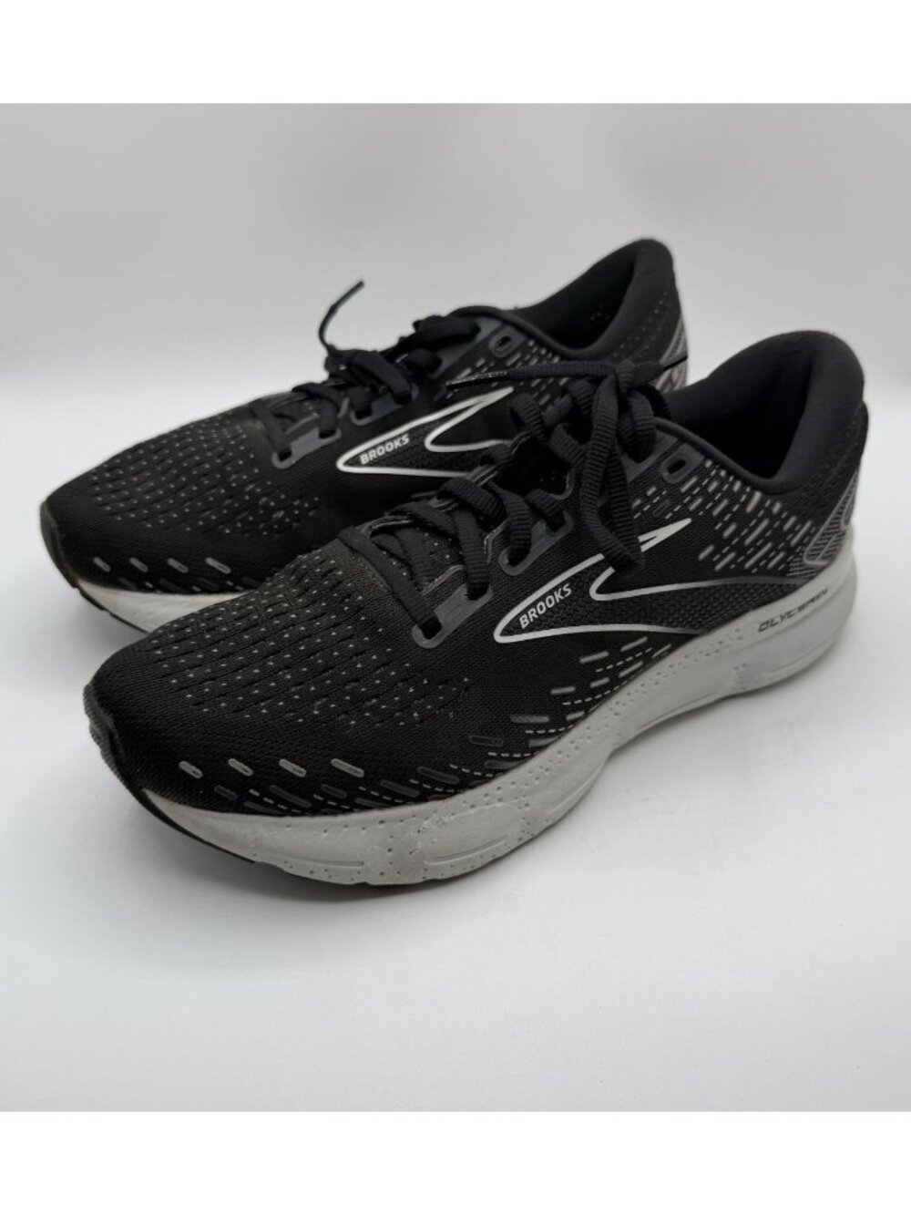 Brooks Glycerin 20 Women's Size 8.5D Black White Alloy Running Shoes Sneakers